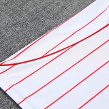 25/26 ARS White and red stripes polo shirts pants suit