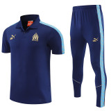 25/26 Marseille Royal Blue polo shirts pants suit