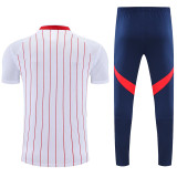 25/26 ARS White and red stripes polo shirts pants suit