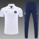 26/27 PSG White polo shirts pants suit