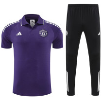 25/26 Man Utd Purple polo shirts pants suit