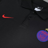 26/27 PSG Black polo shirts pants suit