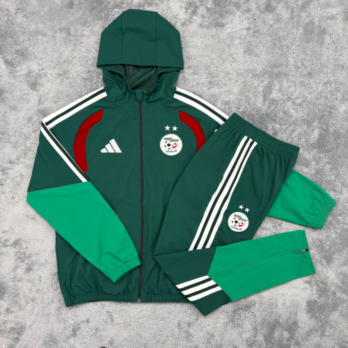 26/27 Algerian football team uniform - long style - green adult sports outfit