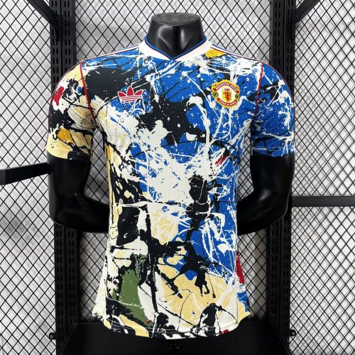 26/27 Man Utd  stone roses pre-match jersey（co-branded model）