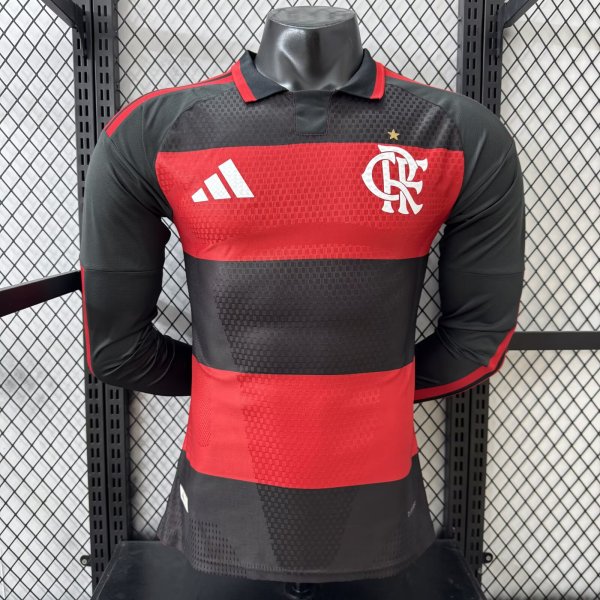 2026 Flamengo Home Long Sleeve Player Version Soccer Jersey