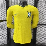 26/27 Brazil Home Long Sleeve  Player Version Soccer Jersey