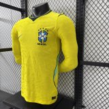 26/27 Brazil Home Long Sleeve  Player Version Soccer Jersey