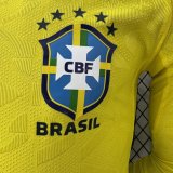 26/27 Brazil Home Long Sleeve  Player Version Soccer Jersey