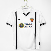 2000/01 Season  Valencia  Home Retro Soccer Jersey
