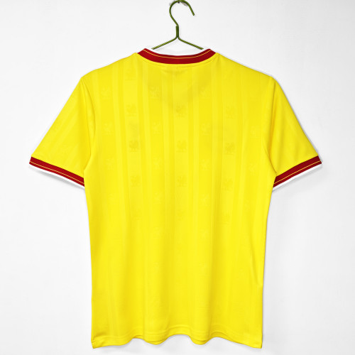 1985/86 season LIV 2nd Away yellow  Retro Soccer Jersey