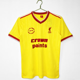 1985/86 season LIV 2nd Away yellow  Retro Soccer Jersey