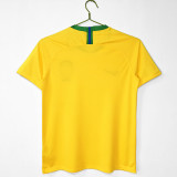 2018 Season Brazil  Home Retro Soccer Jersey