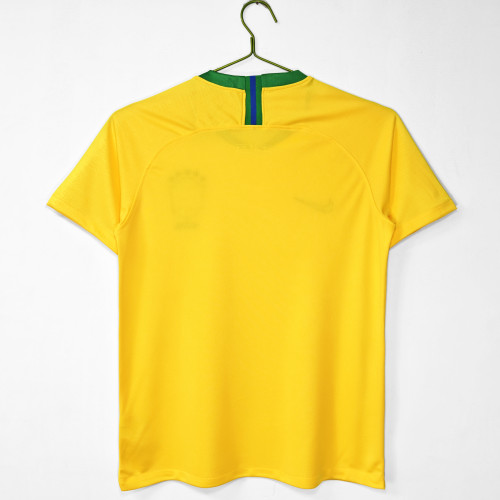 2018 Season Brazil  Home Retro Soccer Jersey