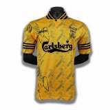 1994/96 season LIV 2nd Away yellow  Retro Soccer Jersey
