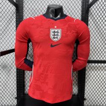 2026  England Away Long sleeves Player Version Soccer Jersey带星