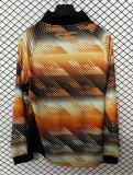 25/26 France Goalkeeper in orange Long Sleeve  Soccer Jersey