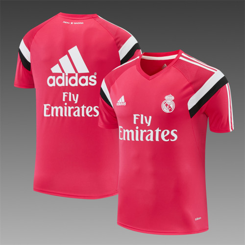 2014/15 RMA Rose red Retro short-sleeved training shirt
