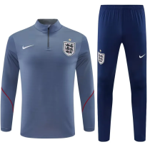 26/27 England Grey Kids Jacket Tracksuit （童装半拉链）