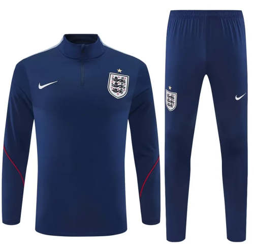 26/27 England Sapphire blue  Kids Jacket Tracksuit （童装半拉链）