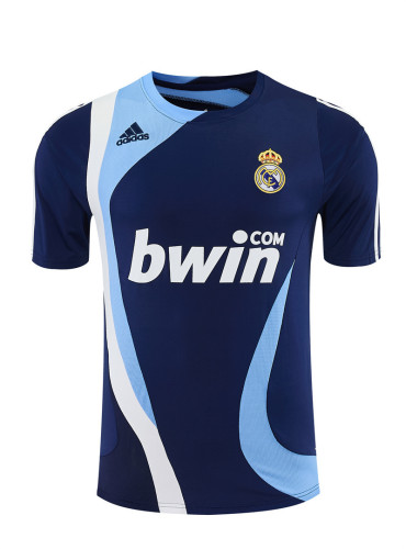 2007/08 RMA Sapphire blue Retro short-sleeved training shirt