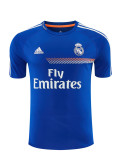 2013/14 RMA Pastel blue Retro short-sleeved training shirt