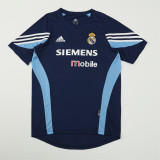 2003/04 RMA  Sapphire blue  Retro short-sleeved training shirt