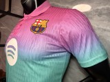 26/27 BAR POLO shirt in three color gradations: purple, green and blue Player Version Soccer Jersey