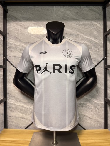 26/27  PSG Jordan 23rd number silver-gray color Player Version Soccer Jersey