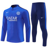 2026/27 INT Pastel blue  Adult long-sleeved, Half Pull , training suit set