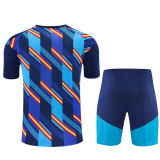 2026/27 Spain  Camouflage style Sapphire blue  Double zippers pockets Training Short Suit
