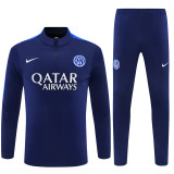 2026/27 INT Sapphire blue  Adult long-sleeved, Half Pull , training suit set