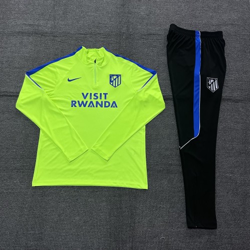 2026/27 ATM Fluorescent green  Adult long-sleeved, Half Pull , training suit set