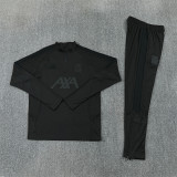 2026/27 LIV  All-black version   Adult long-sleeved, Half Pull , training suit set
