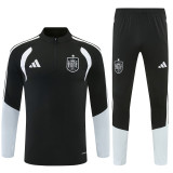 2026/27 Spain  Black  Adult long-sleeved, Half Pull , training suit set