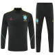2026/27 Brazil Jordan Brand Collaboration  Edition  Black Yellow  Adult long-sleeved, Half Pull , training suit set