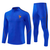2026/27  France  Pastel blue  Adult long-sleeved, Half Pull , training suit set