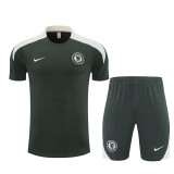 2026 CHE Military green Double zippers pockets Training Short Suit
