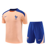 25/26  France Pink  Double zippers pockets Training Short Suit