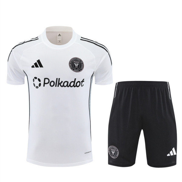 25/26 Inter Miami white Double zippers pockets Training Short Suit