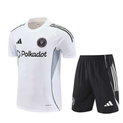25/26  Inter Miami white  Double zippers pockets Training Short Suit