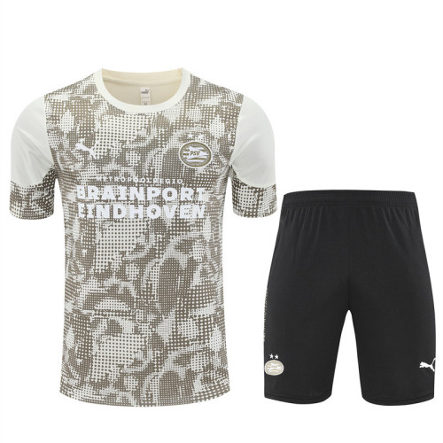 25/26 PSV Light yellow Camouflage style Double zippers pockets Training Short Suit