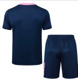 25/26 BAR  Blue and Pink Short Sleeved Football training  Suit