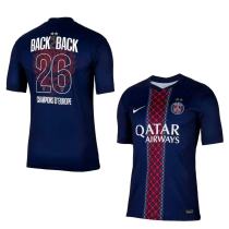 25/26 PSG Home Double stars (front/back) Champions# 26 Backside advertisement  Player Version Soccer Jersey