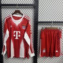 25/26 Bayern Home Ground Long sleeves  Adult Set of clothes Soccer Jersey