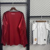 25/26  Man Utd  Home Ground Lond Sleeve Adult Set of clothes Soccer Jersey
