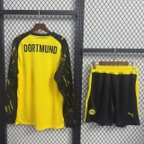 25/26 Dortmund Home Ground Long sleeves  Adult Set of clothes Soccer Jersey