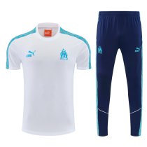26/27 Marseille White Round neck Training Pants Set