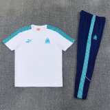 26/27 Marseille White Round neck Training Pants Set