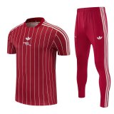 26/27  ARS Round neck red Training Pants Set