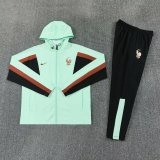 26/27 France Light green Hooded Tracksuit